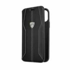Originálne puzdro na mobil Carbon for Apple iPhone 11 Lamborghini Wallet case Black