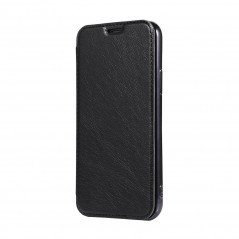 ELECTRO BOOK for Apple iPhone 8 Plus FORCELL Case of 100% natural leather & TPU Black