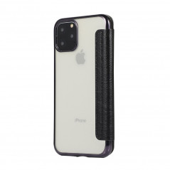 ELECTRO BOOK for Apple iPhone 8 Plus FORCELL Case of 100% natural leather & TPU Black