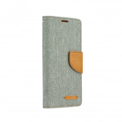 Canvas Book for Apple iPhone XS Wallet case Grey