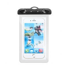 Waterproof bag for mobile phone with plastic closing 80x145 mm Black