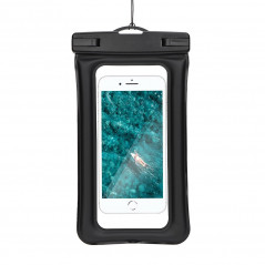 Waterproof AIRBAG for mobile phone with plastic closing 70x160 mm Black