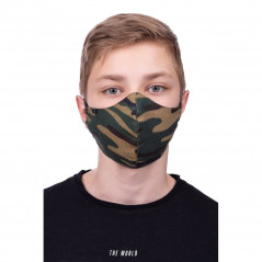 Face mask for kids 8-12 - black camo Multicolour