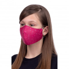 Face mask for kids 8-12 - stars Red