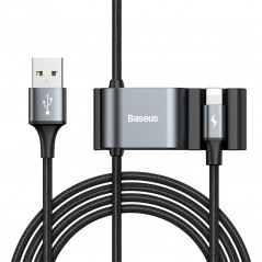Special Data Cable for Backseat 2xUSB working with Iphone Lightning 8-pin HUB 1.5m Black