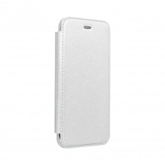 ELECTRO BOOK for Samsung Galaxy A72 5G FORCELL Case of 100% natural leather Silver