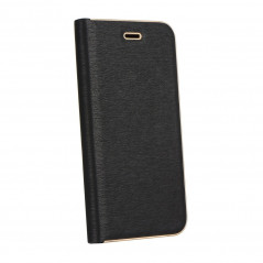 LUNA Book Gold for Samsung Galaxy A52 5G FORCELL Wallet case Black