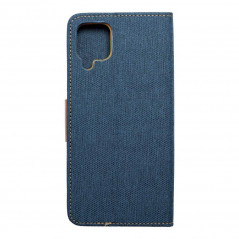 Canvas Book for Samsung Galaxy A22 LTE Wallet case Blue